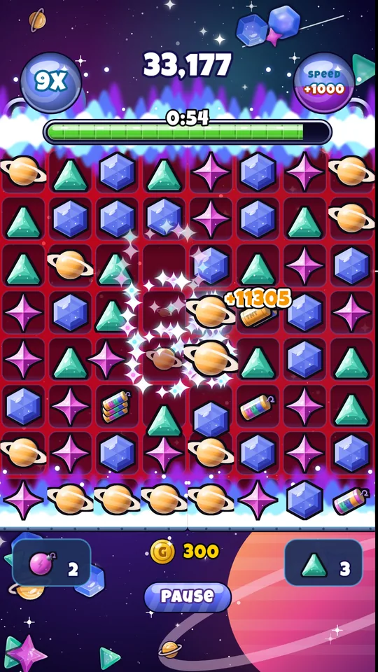 Blazing Speed in the Space theme